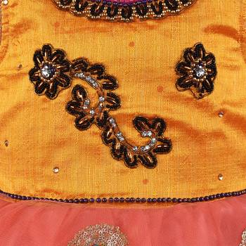 Red Net stitched    dress 3