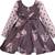 Brown satin stitched    dress