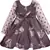 Brown satin stitched    dress