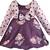 Purple satin stitched    dress