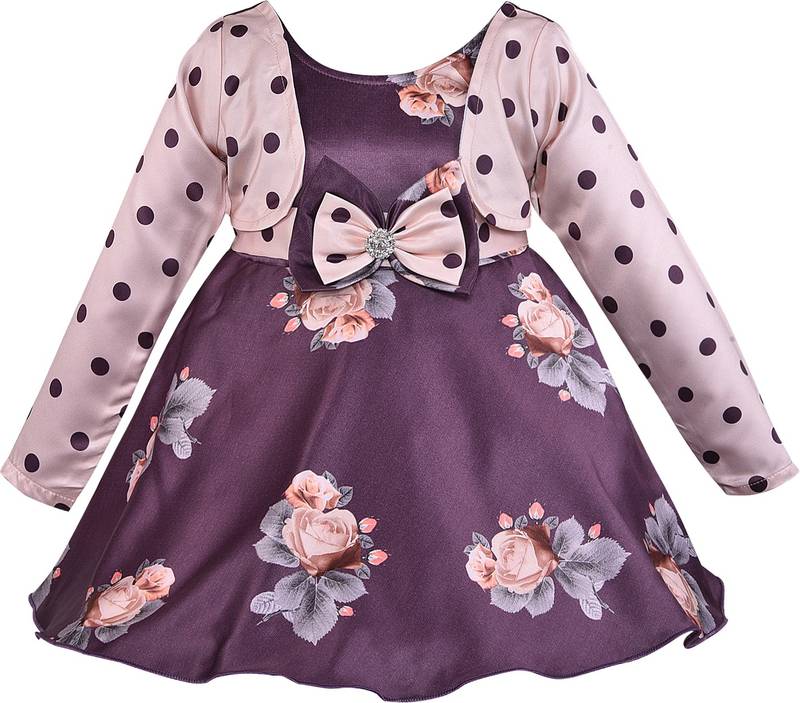 Purple satin stitched    dress