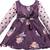 Purple satin stitched    dress