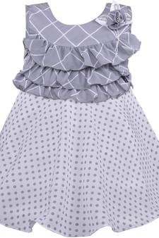 Grey Georgette stitched    dress