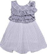 Grey Georgette stitched    dress