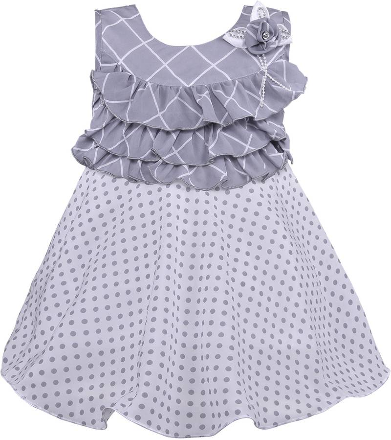 Grey Georgette stitched    dress