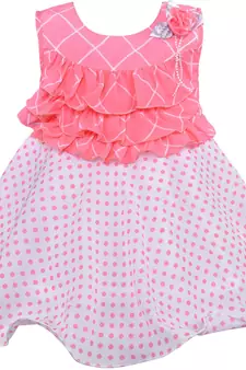 Pink Georgette stitched    dress