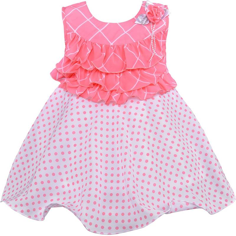 Pink Georgette stitched    dress