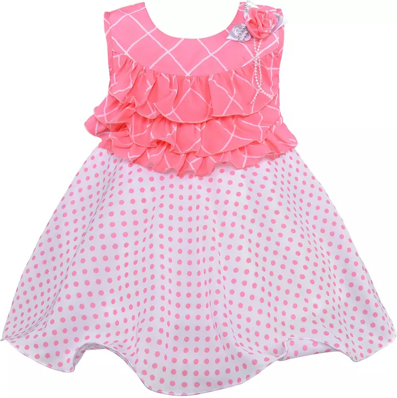 Pink Georgette stitched    dress
