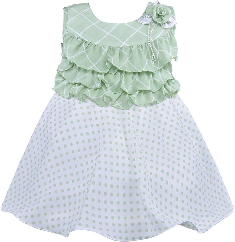 Green Georgette stitched    dress