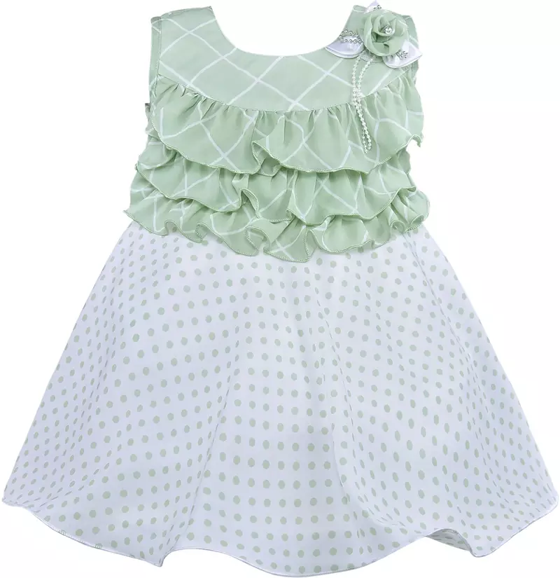 Green Georgette stitched    dress