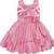 Pink satin stitched    dress