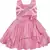 Pink satin stitched    dress