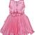 Pink satin stitched    dress