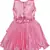 Pink satin stitched    dress