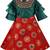 Red Silk stitched    dress