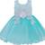blue Net stitched    dress