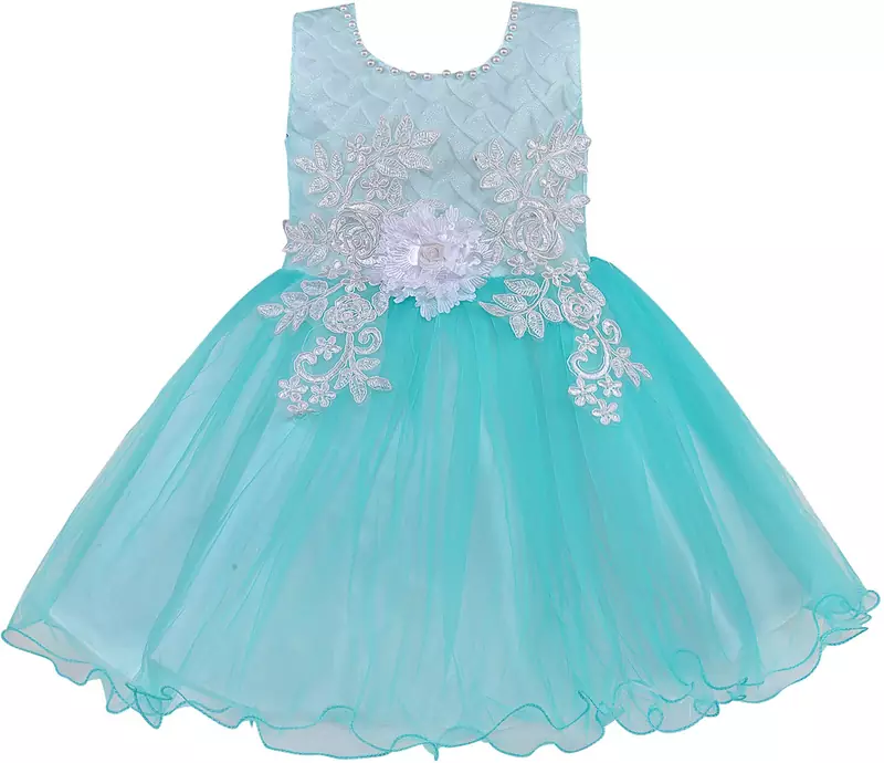 blue Net stitched    dress