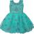Green Net stitched    dress