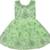 Green Net stitched    dress