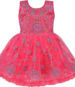 Red Net stitched    dress