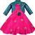 Pink Silk stitched    dress