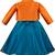 blue Silk stitched    dress