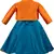 blue Silk stitched    dress
