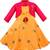 Yellow Silk stitched    dress