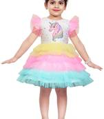 Multicolor Net stitched    dress