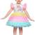 Multicolor Net stitched    dress