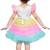 Multicolor Net stitched    dress