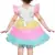 Multicolor Net stitched    dress