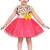 Pink Net stitched    dress