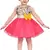 Pink Net stitched    dress