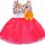 Pink Net stitched    dress