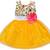 Yellow Net stitched    dress