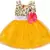 Yellow Net stitched    dress