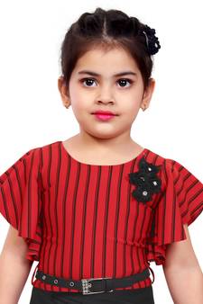 Red Cotton  stitched    dress