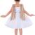 White satin stitched    dress