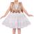 White satin stitched    dress