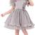 Grey Net stitched    dress