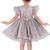 Grey Net stitched    dress