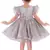 Grey Net stitched    dress