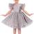 Grey Net stitched    dress