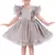 Grey Net stitched    dress