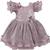 Grey satin stitched    dress