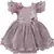 Grey satin stitched    dress