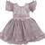 Grey satin stitched    dress