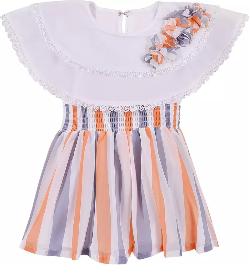 Multicolor Georgette stitched    dress
