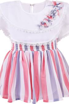 Pink Georgette stitched    dress